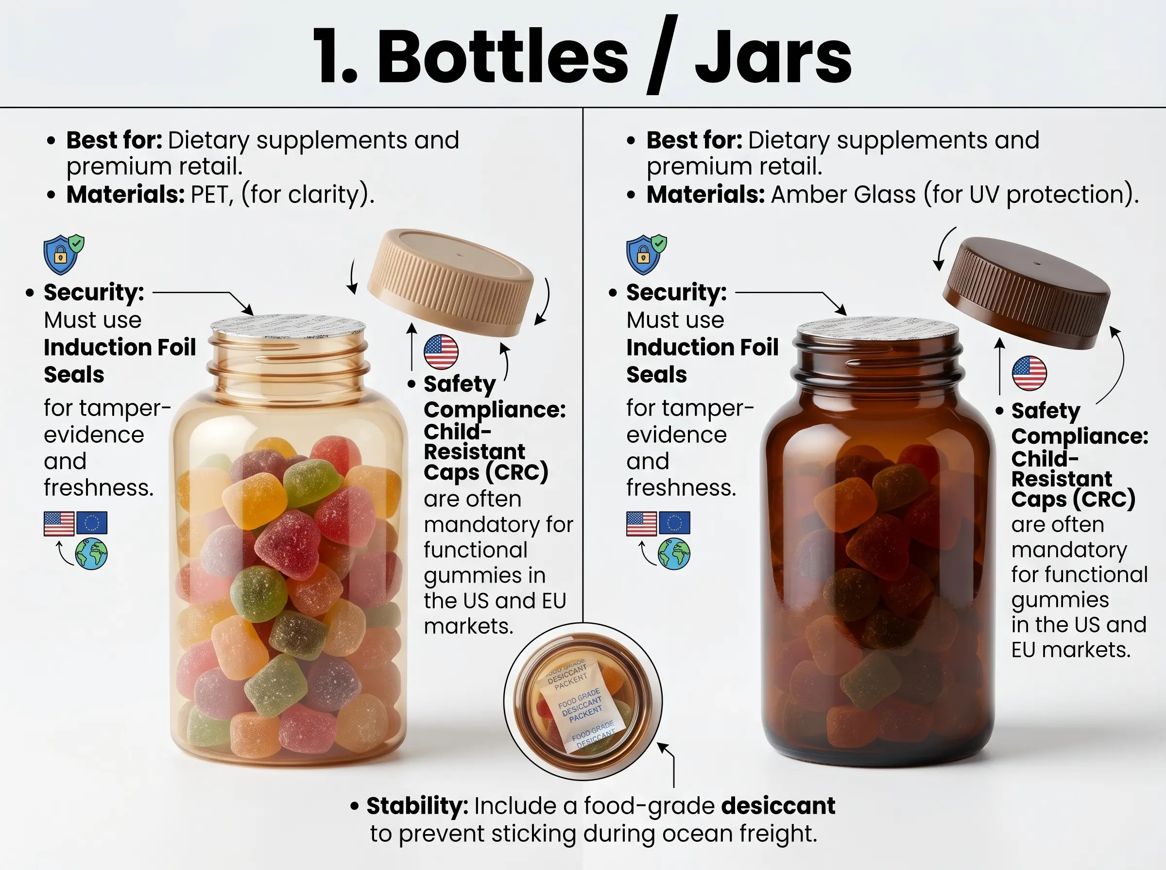 bottles and jars