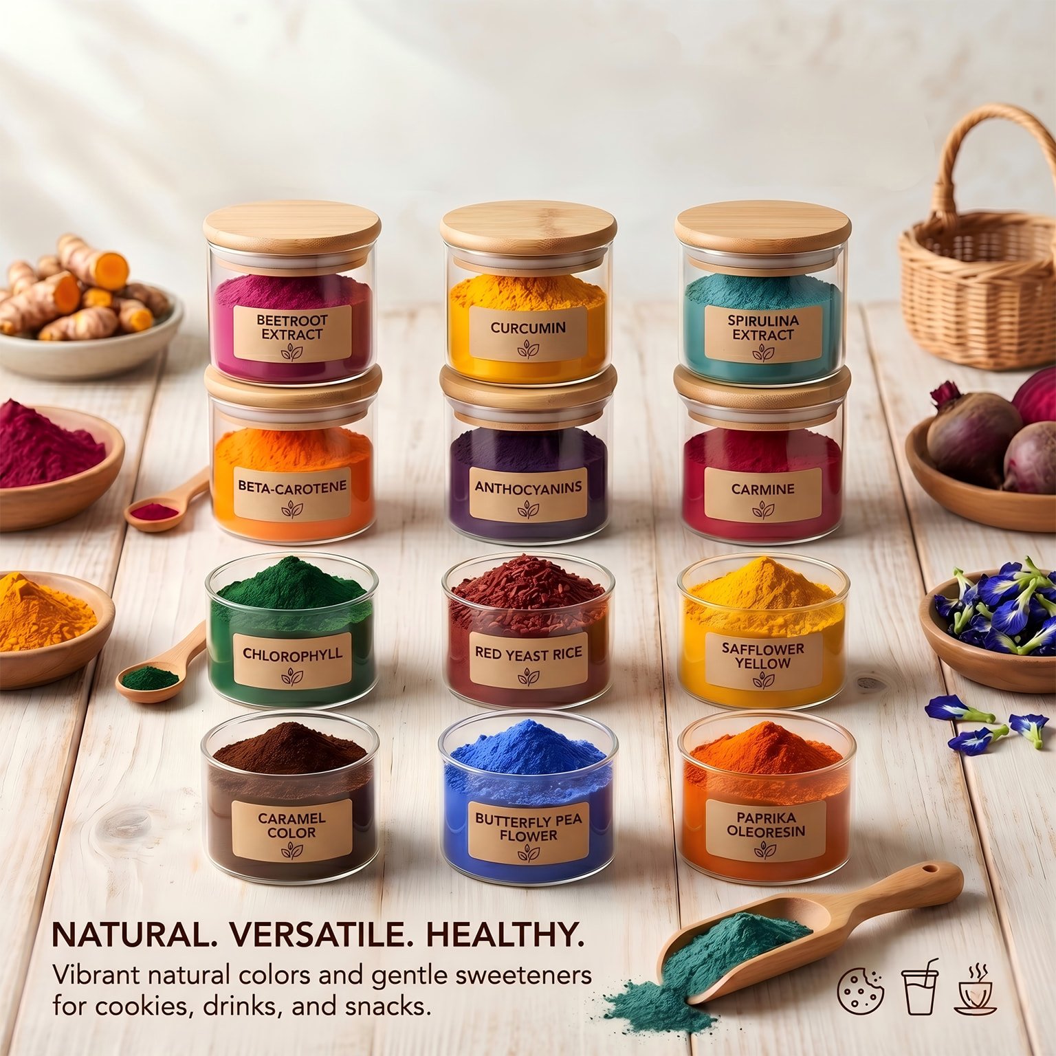 natural food colors and sweeteners