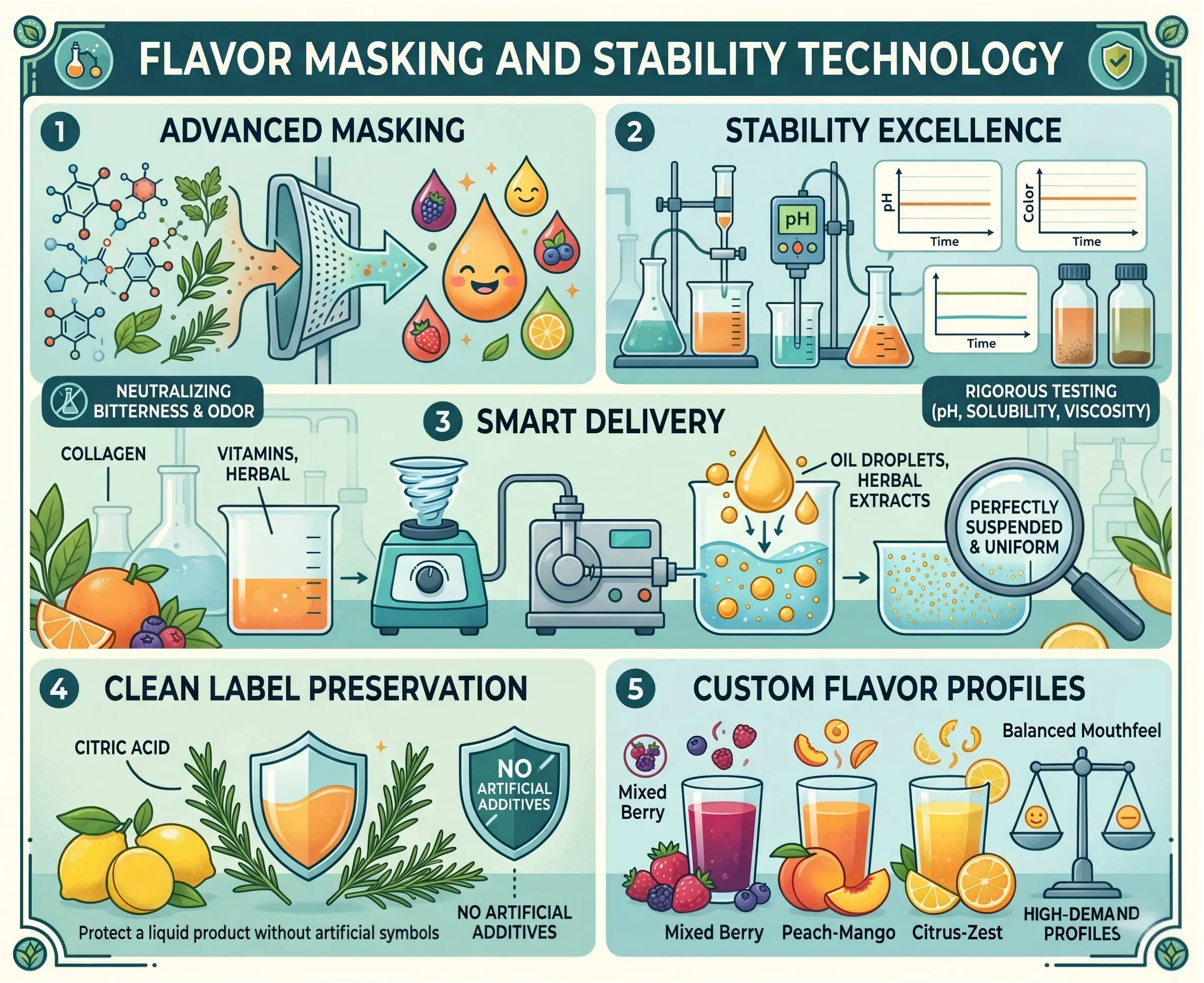 Flavor Masking and Stability Technology