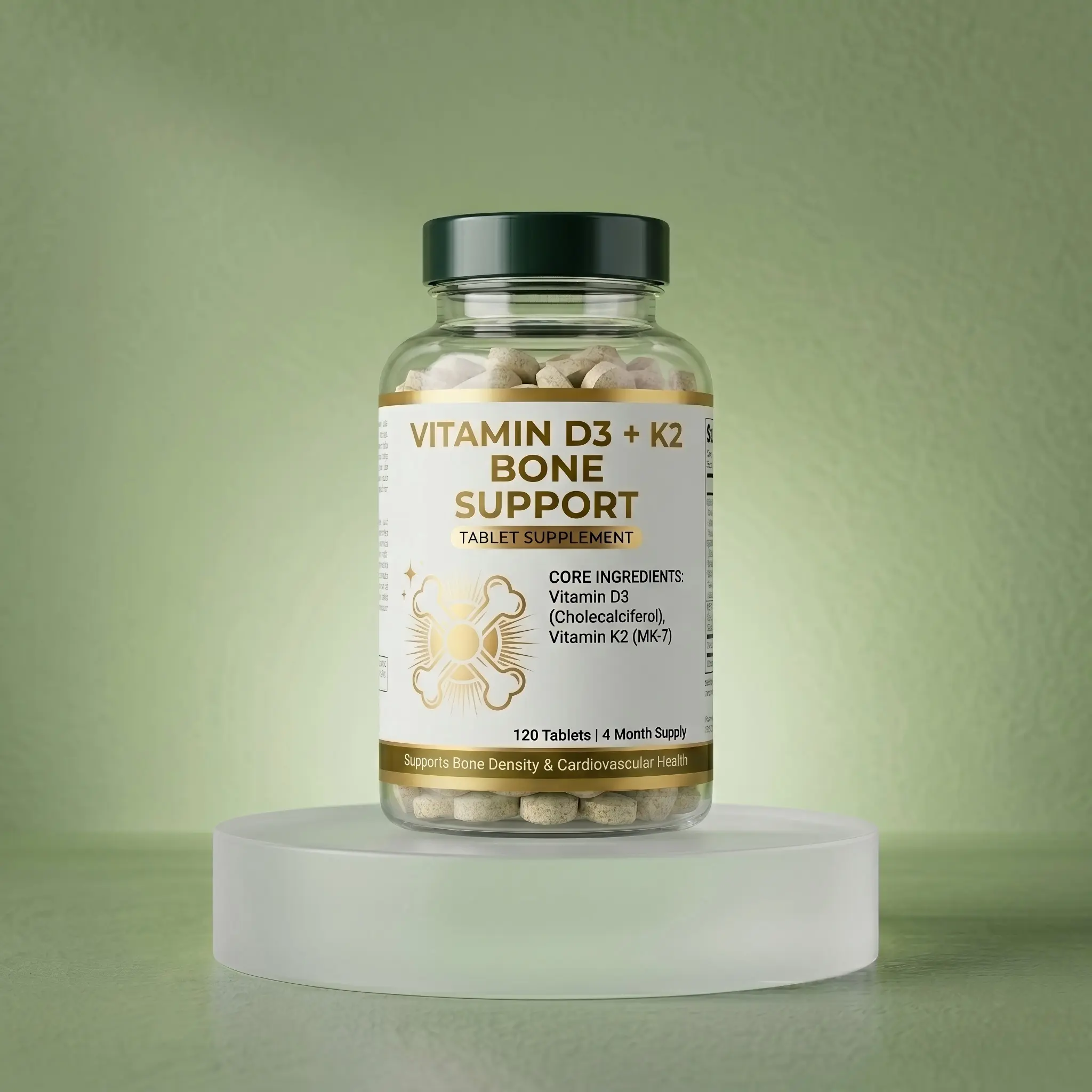 Vitamin D3 + K2 Bone Support Tablet