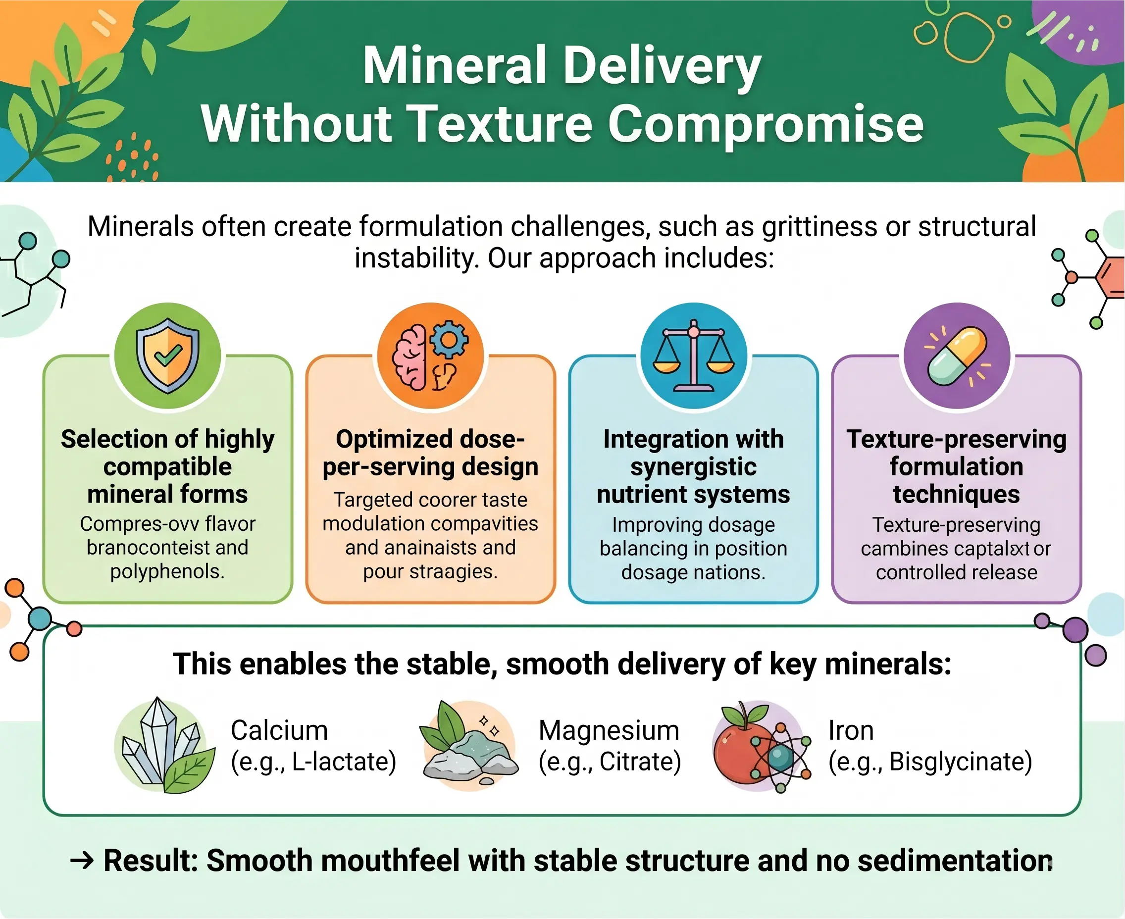 Mineral Delivery Without Texture Compromise