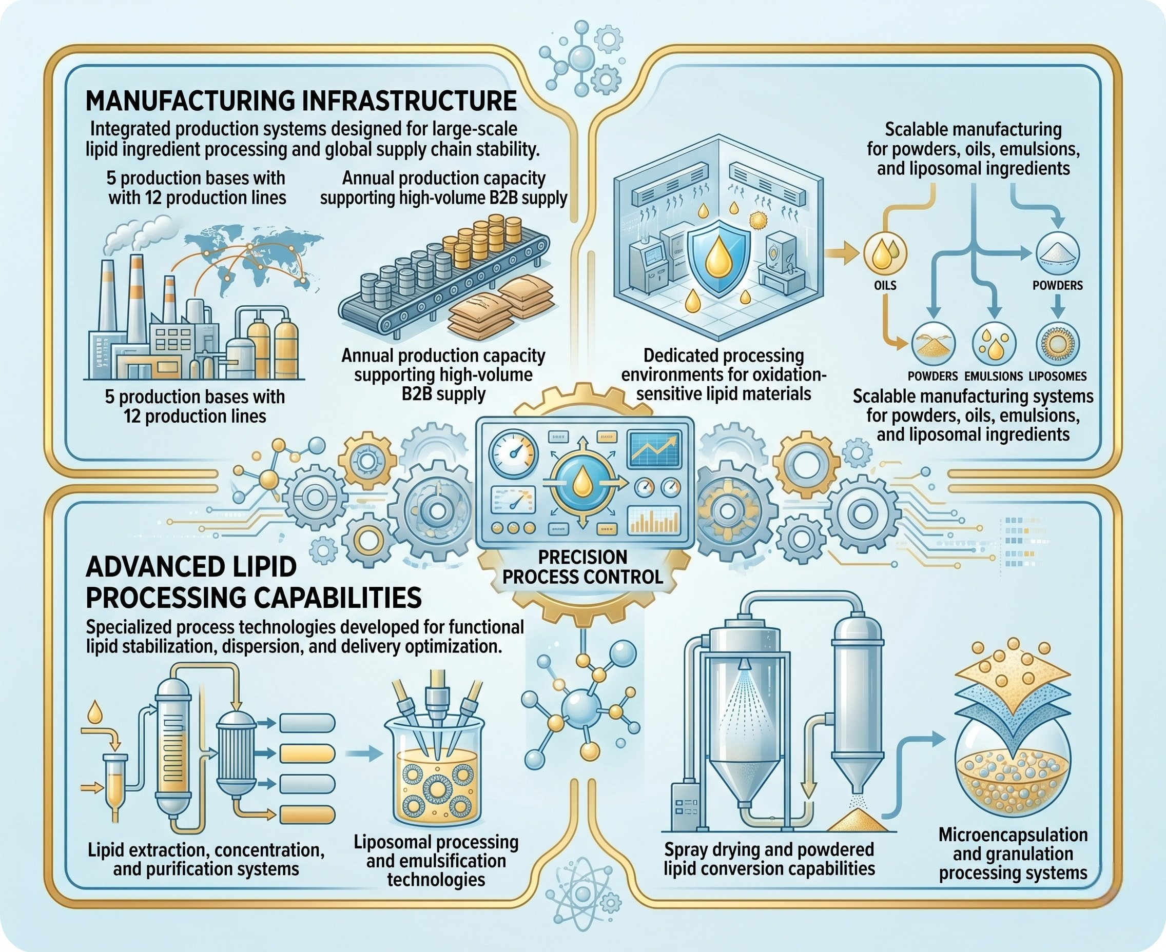 Industrial-Scale Lipid Manufacturing with Precision Process Control