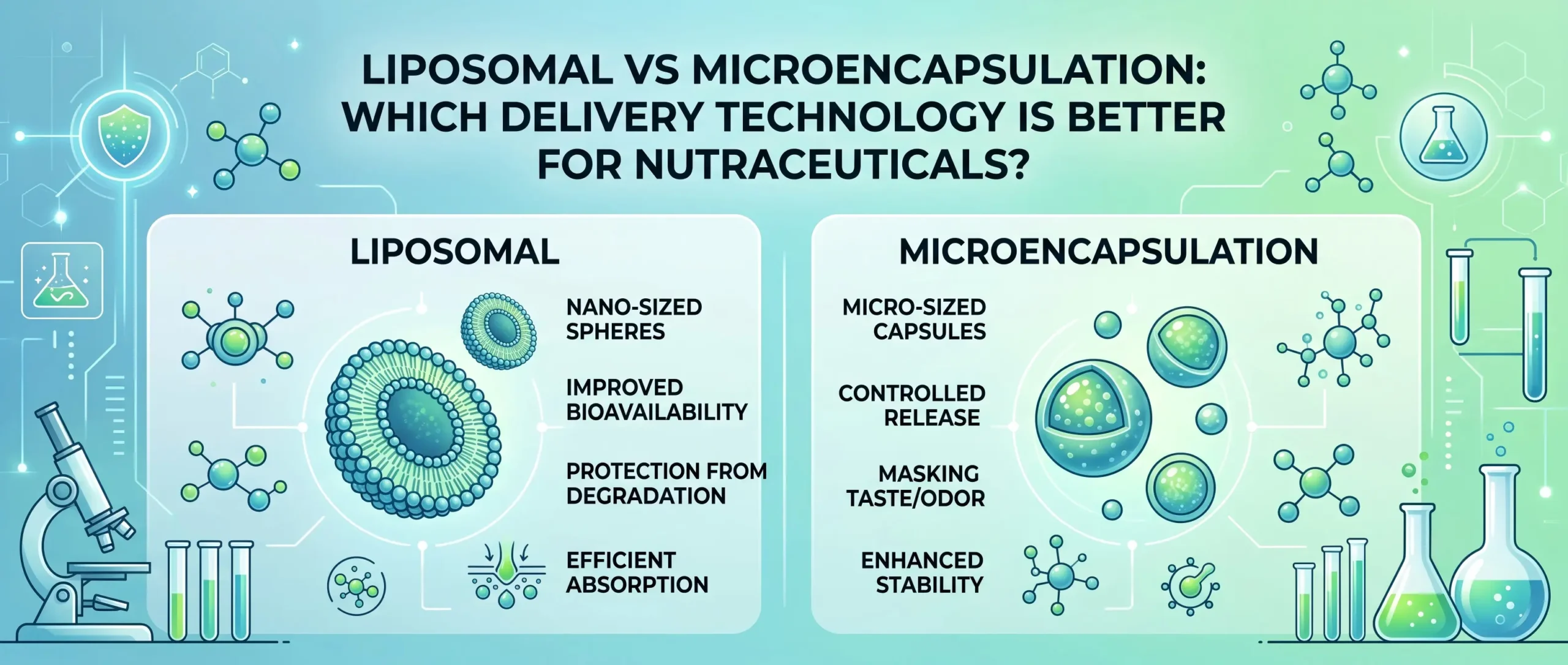 Liposomal vs Microencapsulation Which Delivery Technology Is Better for Nutraceuticals