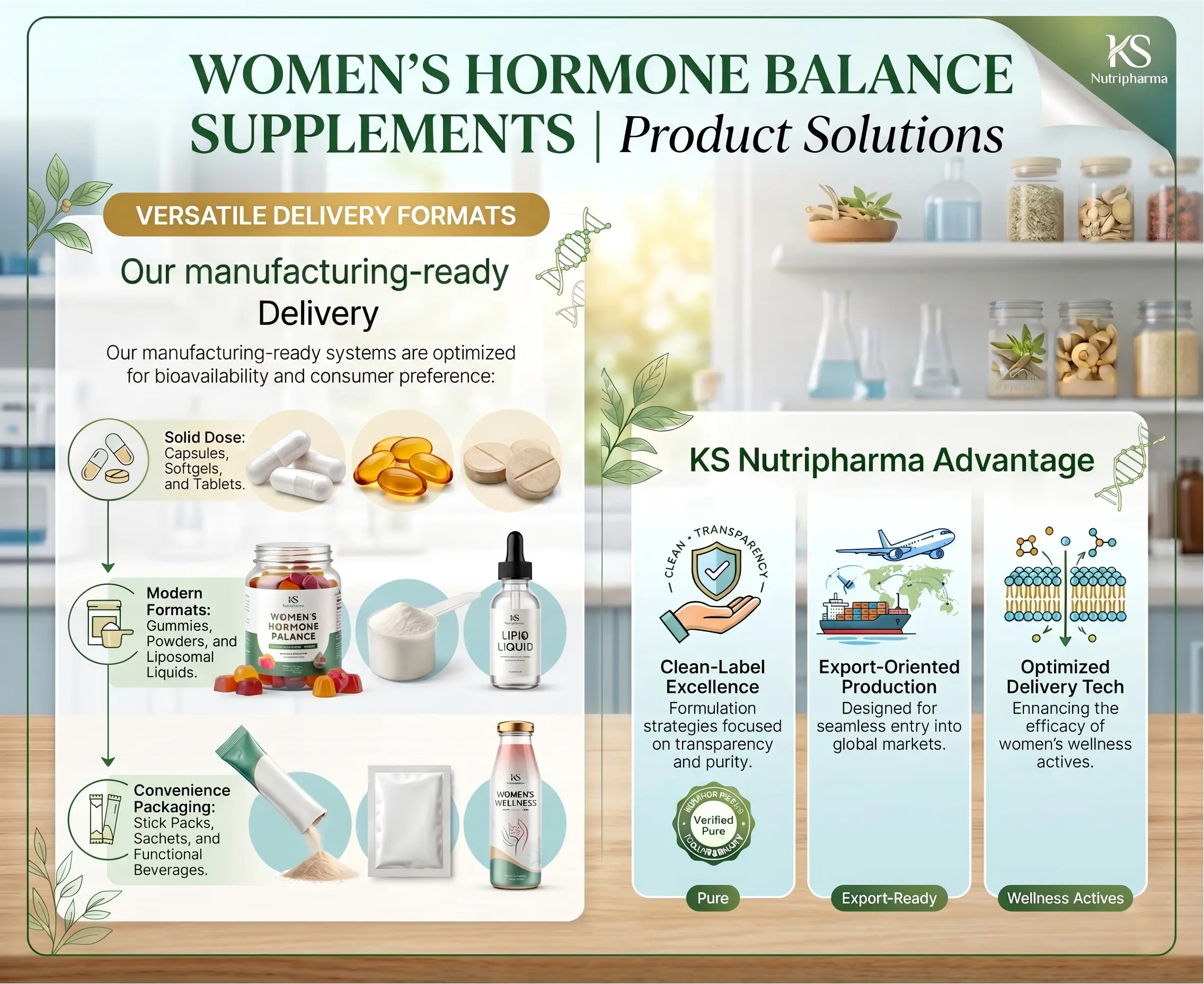 Women’s Hormone Balance Supplements — Contract Manufacturing Solution