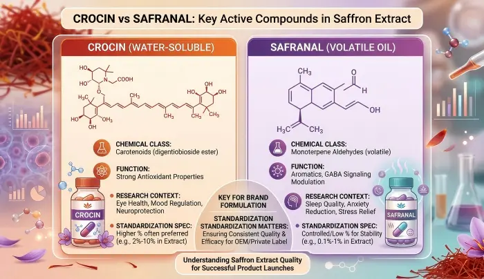 Crocin vs Safranal