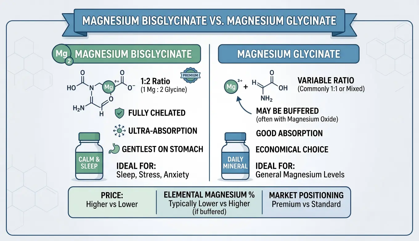 Magnesium Bisglycinate vs Magnesium Glycinate