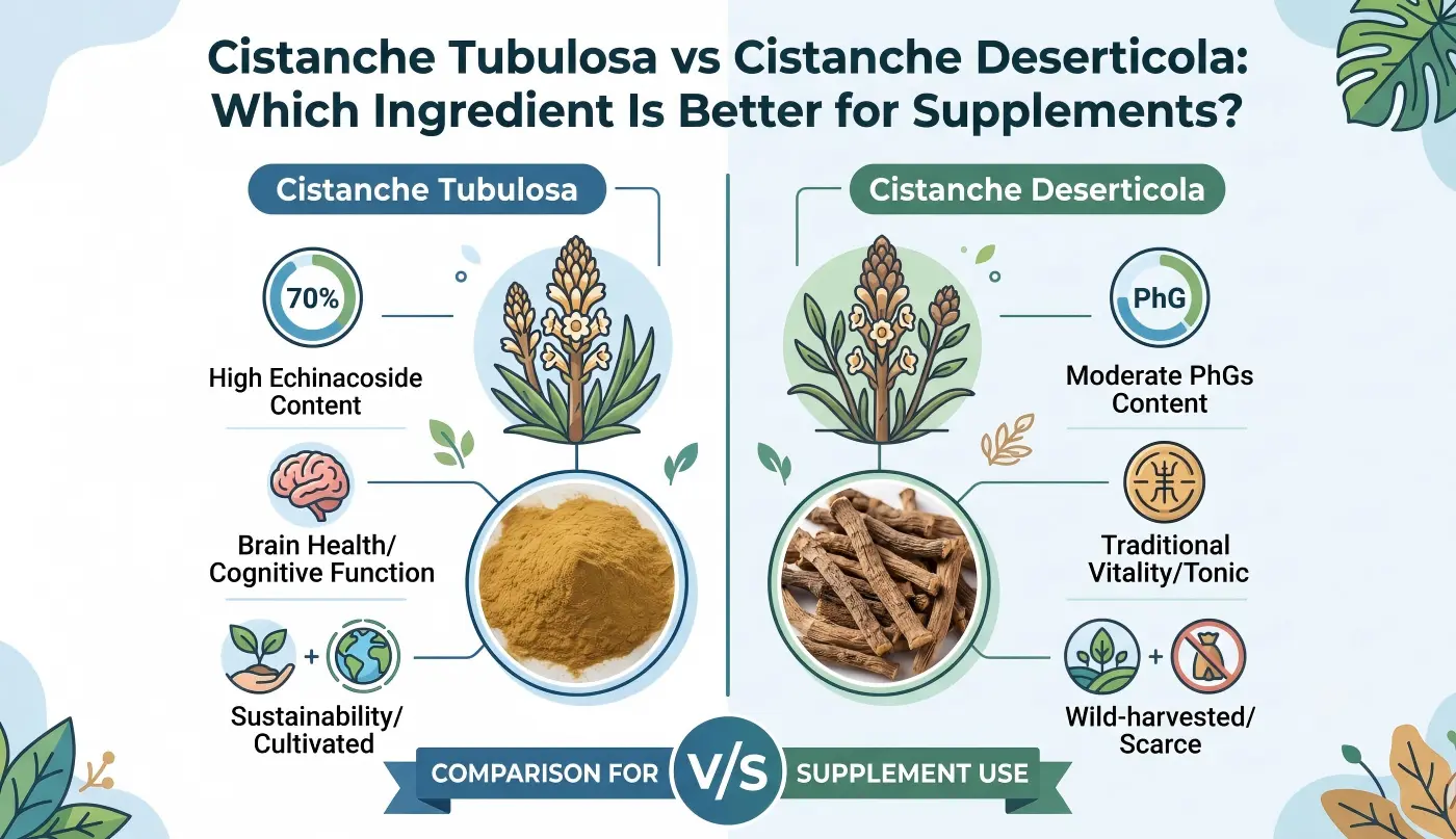 Cistanche Tubulosa Extract vs Cistanche Deserticola