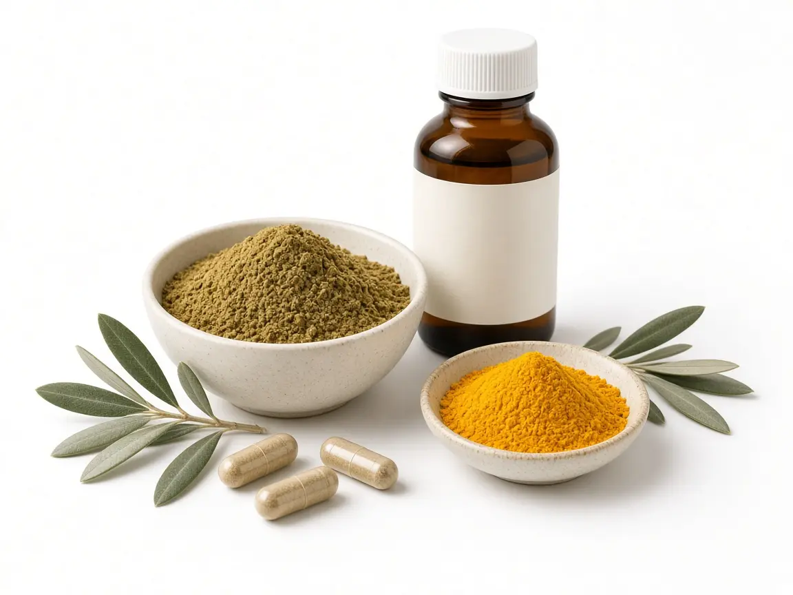 06-olive-leaf-extract-and-dry-coq10-beside-hard-capsules