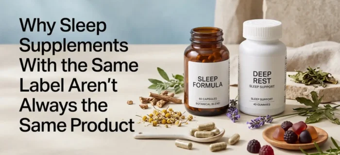 why sleep supplements with the same label are not always the same product