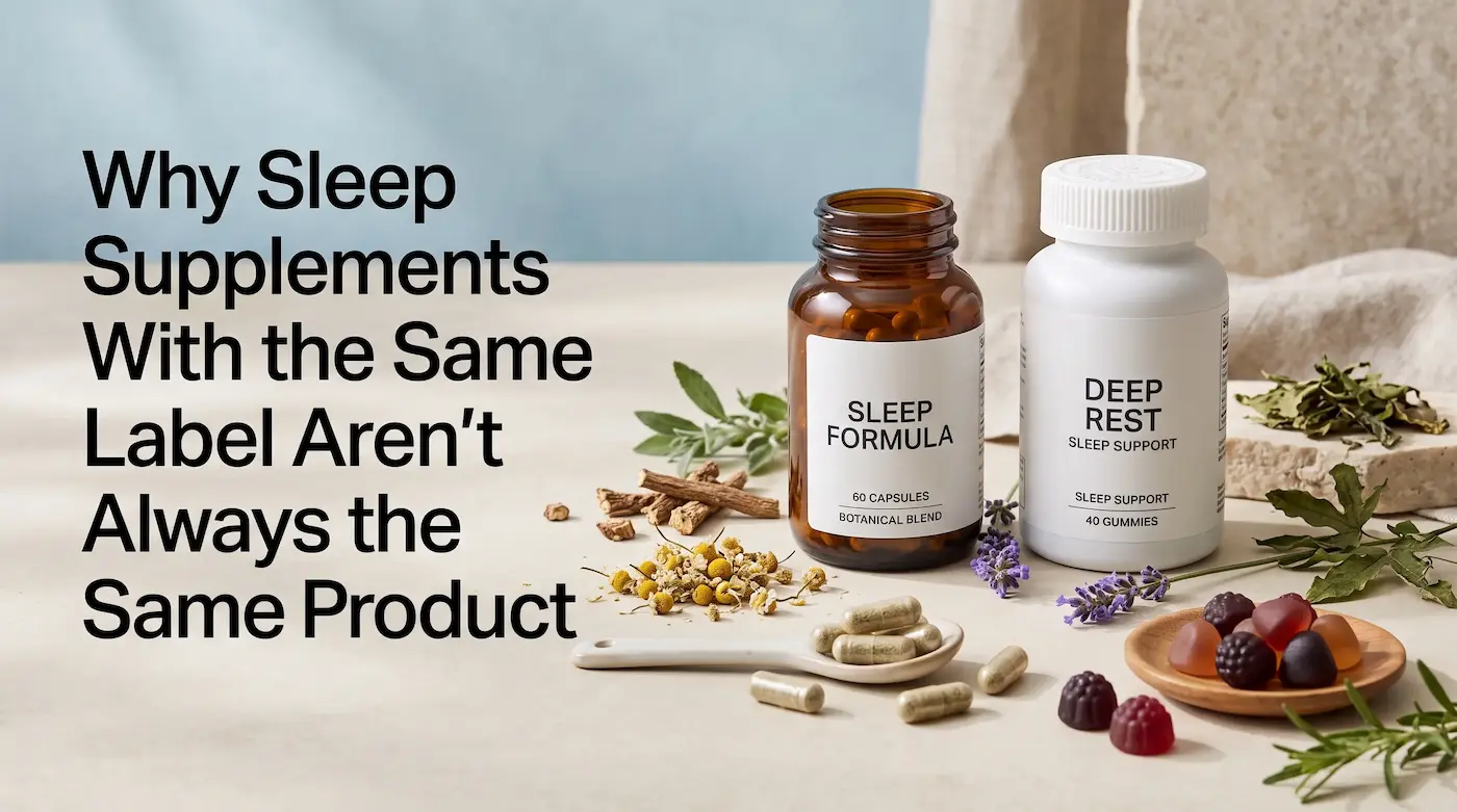 why sleep supplements with the same label are not always the same product