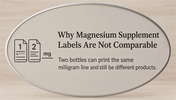 Why two magnesium supplements with the same label are not comparable