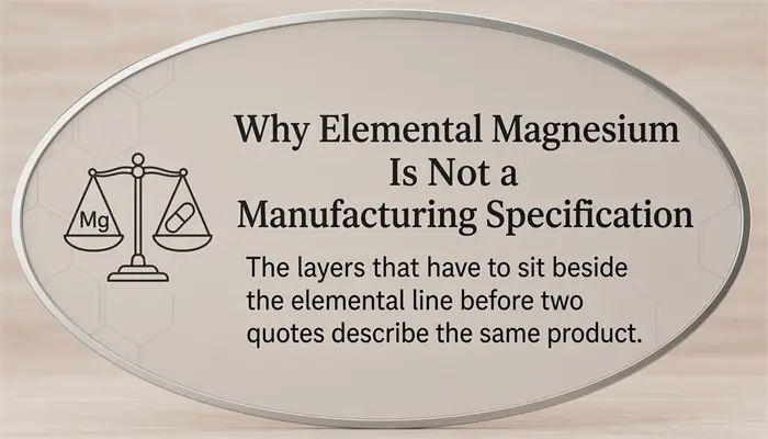 Why elemental magnesium is not a manufacturing specification