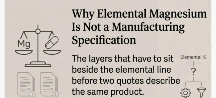 Why elemental magnesium is not a manufacturing specification
