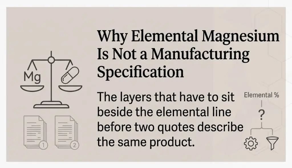 Why elemental magnesium is not a manufacturing specification
